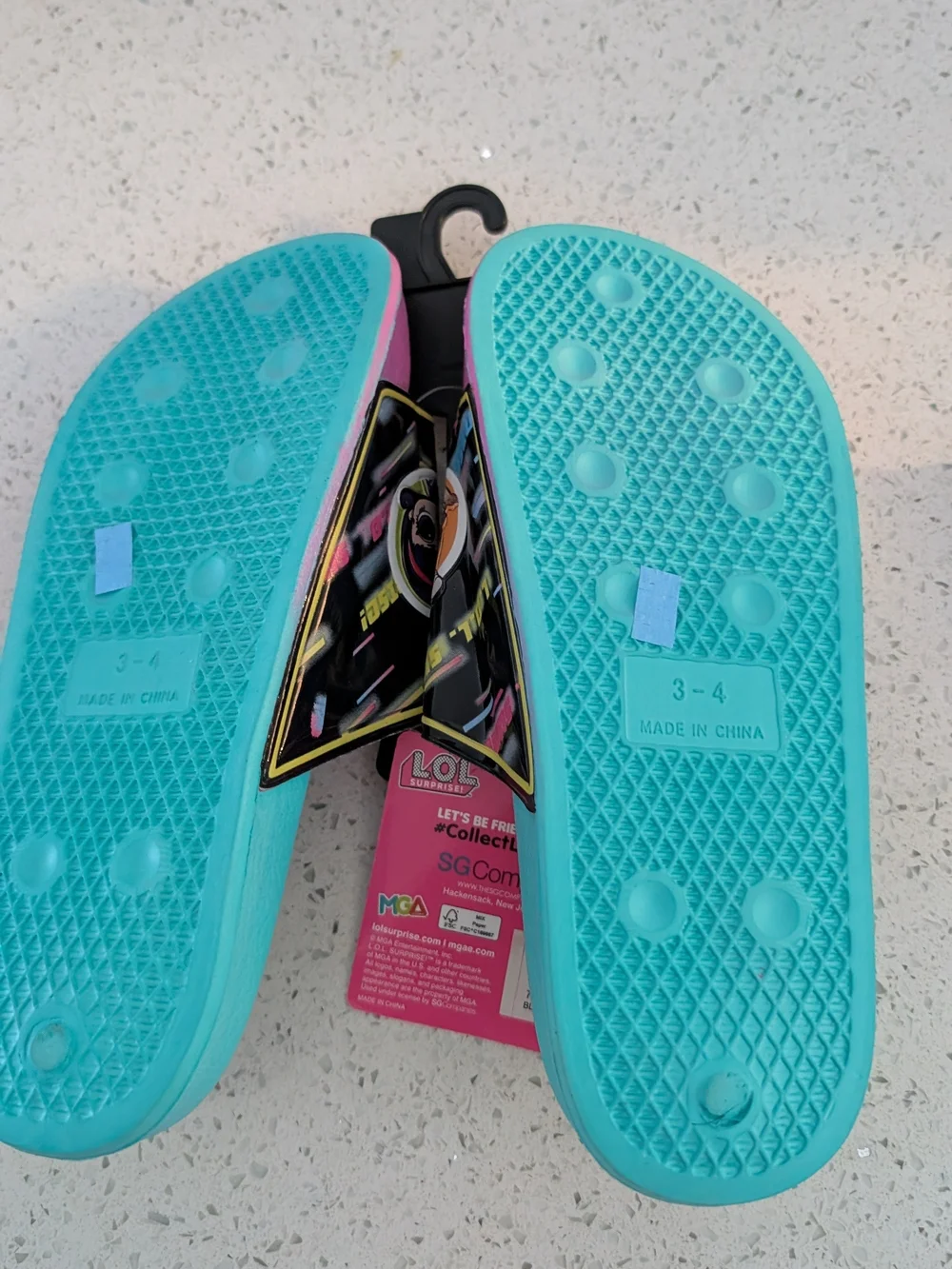 L.O.L. Surprise! Pink & Teal Character Slide Sandals